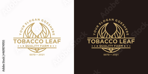 vintage tobacco leaf logo, logo reference for tobacco farm