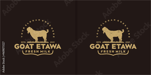 vintage milch goat logo,goat logo, goat ranch logo reference