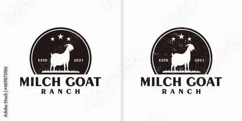 vintage milch goat logo reference