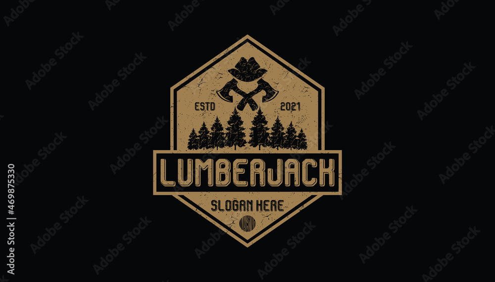 vintage logo, timberland,woodman,lumberjack, and other, reference logo for your work