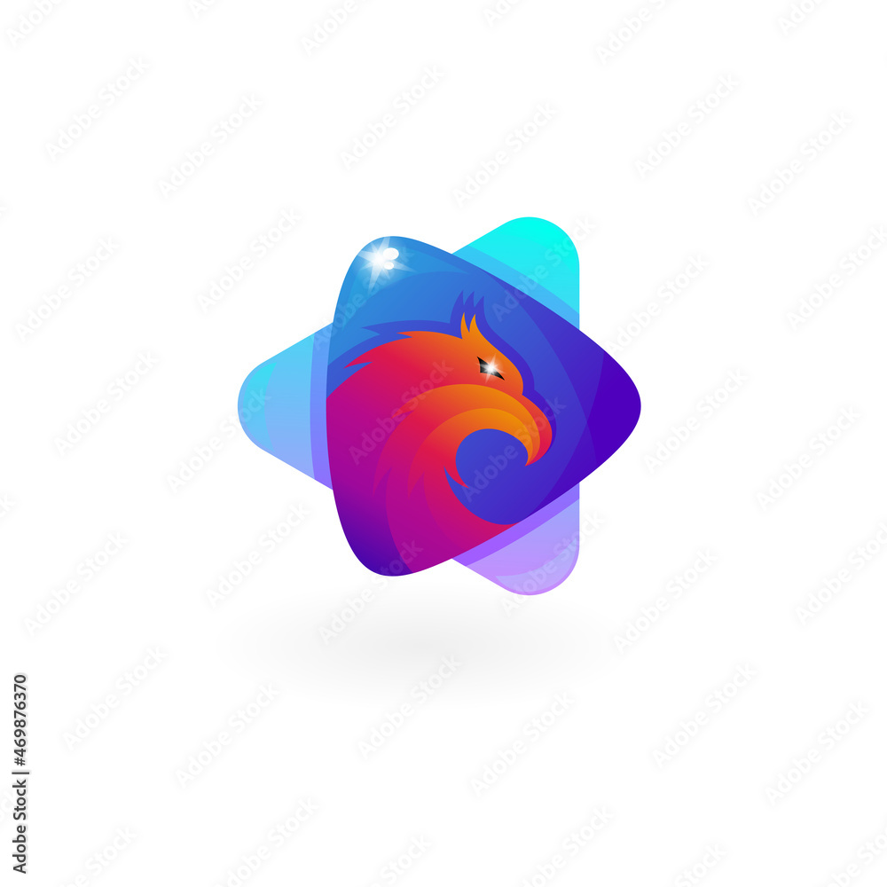 Eagle logo and play design combination, animal icons Eagle logo and play design combination, animal icons