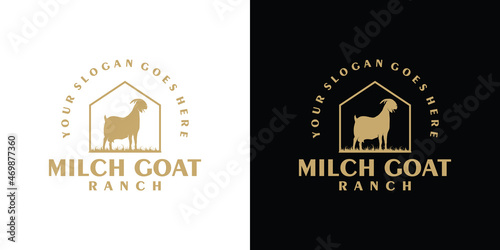 vintage milch goat logo reference
