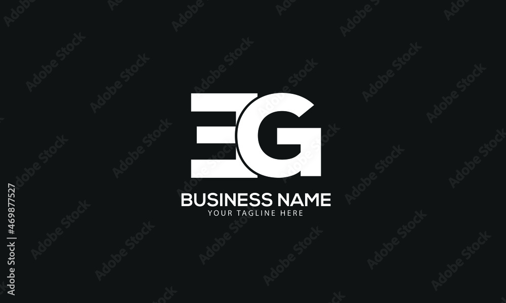 Alphabet EG or GE abstract monogram vector logo template Alphabet EG or GE abstract monogram vector logo template