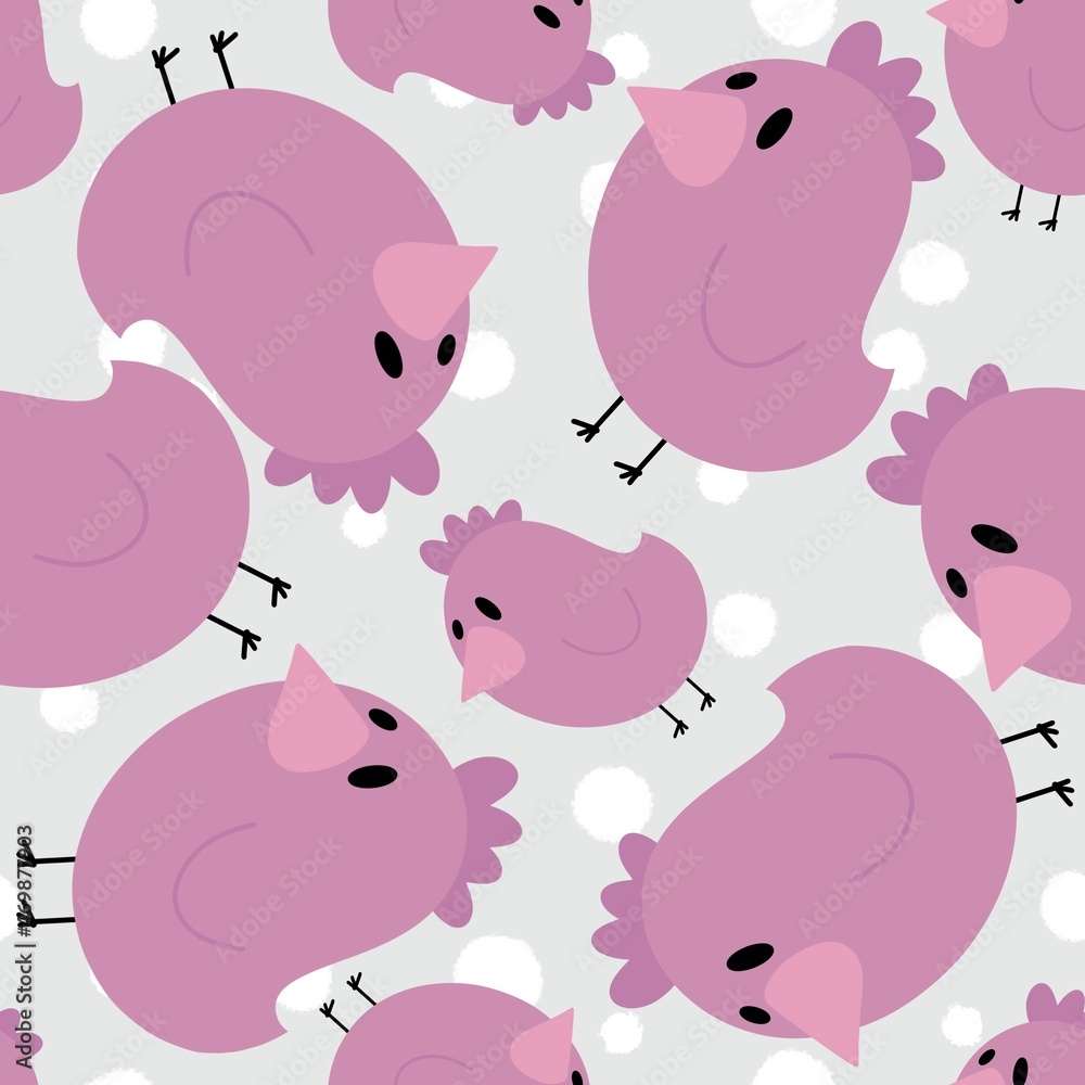 Cartoon birds seamless pattern for fabrics and textiles and packaging and gifts Cartoon birds seamless pattern for fabrics and textiles and packaging and gifts