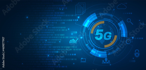 5G internet Network concept background, 5th generation of internet, 5G network wireless with High speed connection, Modern high speed wireless phone network. vector illustration
