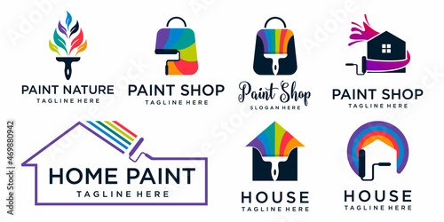 collection Paint Logo . Template Design Vector
