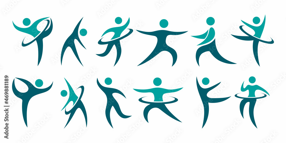 People Logo Design Illustration. harmony icon People Logo Design Illustration. harmony icon