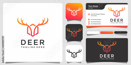 Deer Head Logo Design template