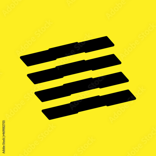 Speed bump sign. Caution courtyards eps ten