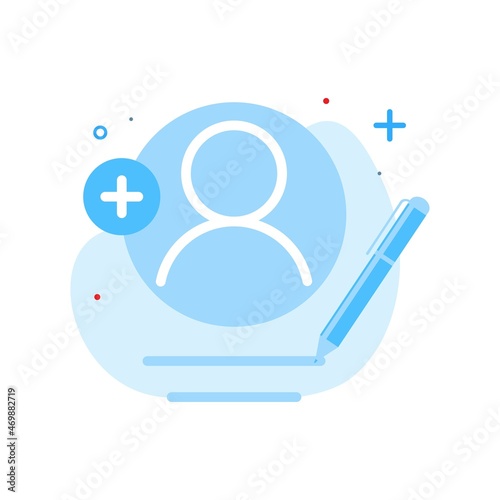 create new account concept illustration flat design vector eps10. modern graphic element for landing page, empty state ui, infographic, icon