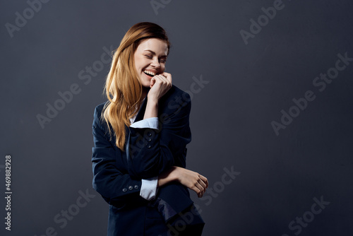 Businesswoman success Job isolated background