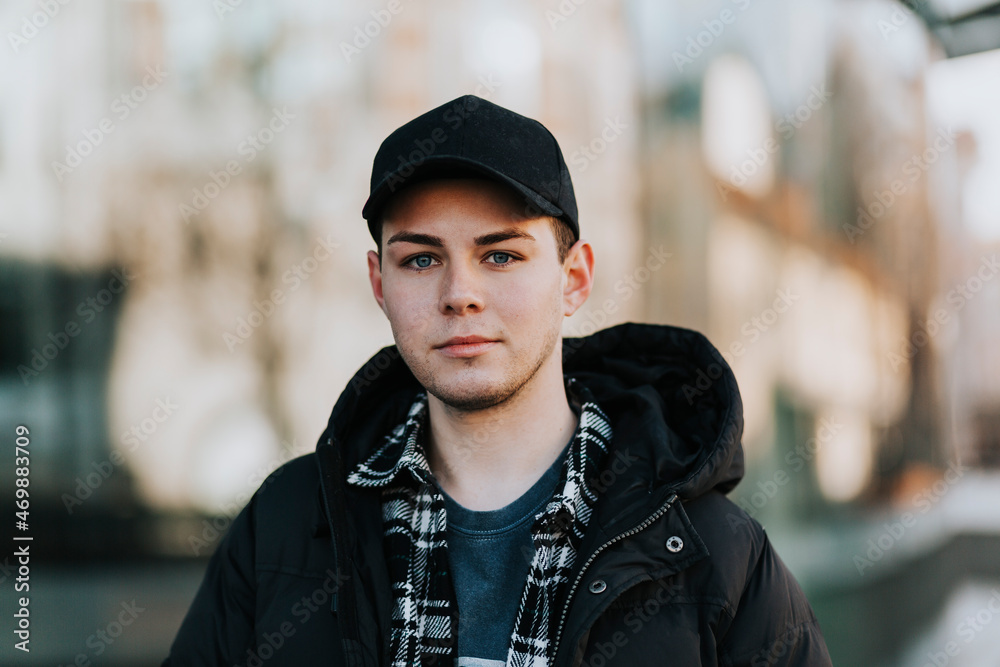 Young man looking at camera Young man looking at camera