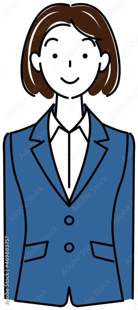 証明写真を撮影しているスーツ姿の可愛い女性 イラスト ベクター Cute Woman In A Suit Taking A Certificate Photo Illustration Vector Stock Vector Adobe Stock