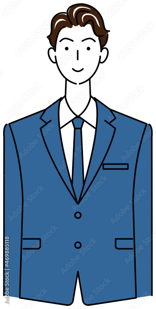 証明写真を撮影しているスーツ姿の可愛い男性 イラスト ベクター Cute Man In A Suit Taking A Certificate Photo Illustration Vector Stock Vector Adobe Stock