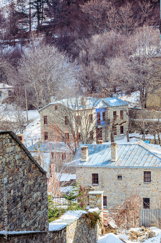 Nymfaio, the traditional settlement of Mount Vernon close to Florina city and one of the most picturesque villages of Greece.