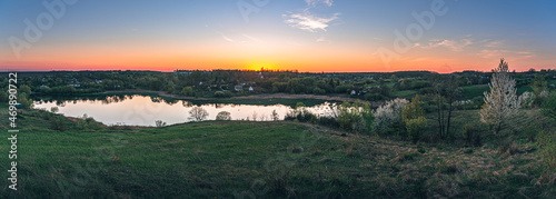 Spring evening landscape