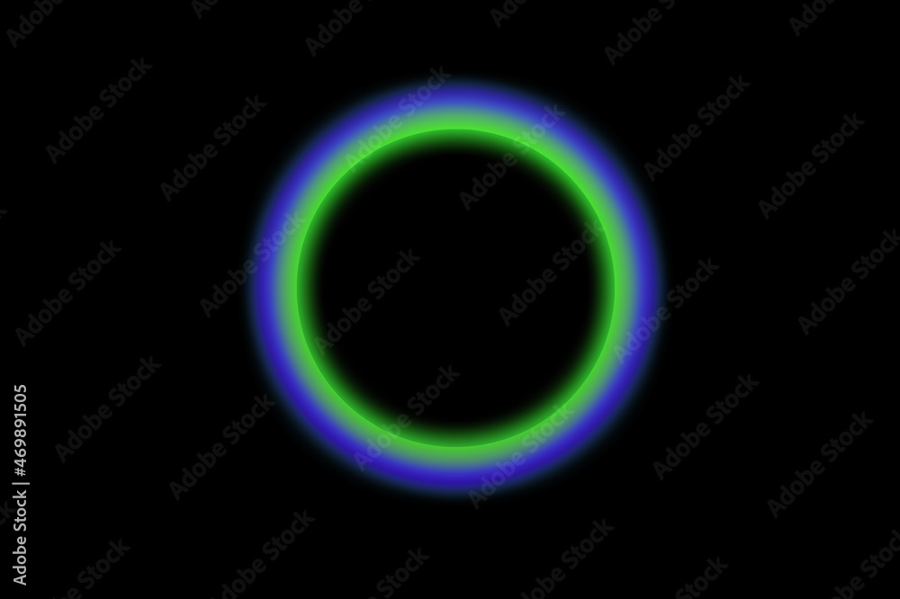 Obraz premium Space design, neon button, glowing circle illustration, vector sphere, eclipse pattern