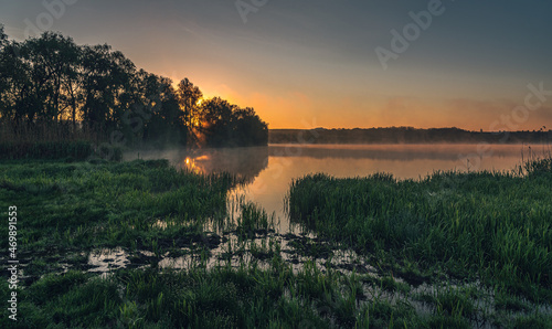 Sunrise on river