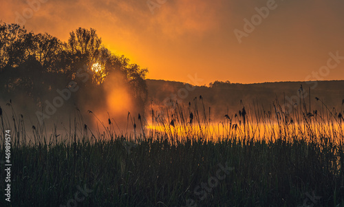 Sunrise on river