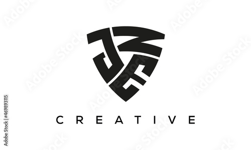 JEN letters logo, security Shield logo vector 