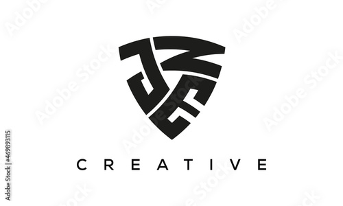 JEN letters logo, security Shield logo vector	