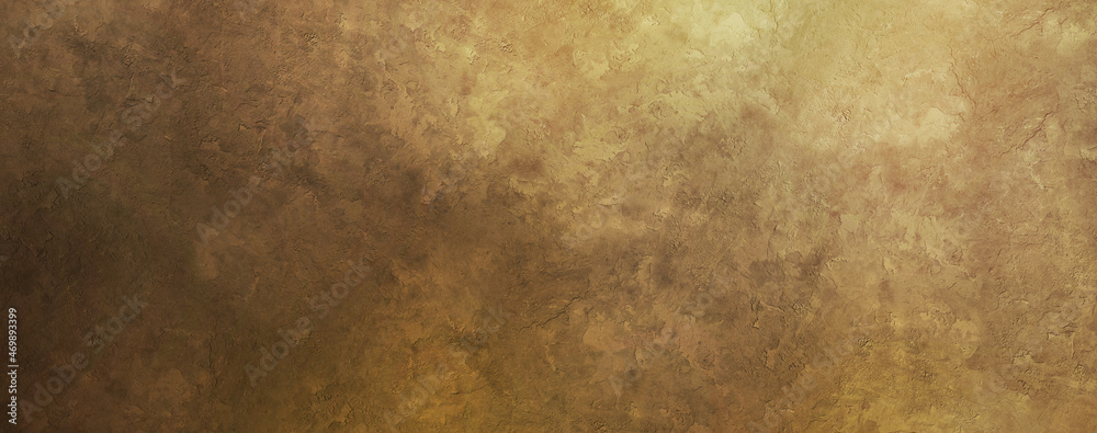 Grunge Gold Concrete Wall. Abstract Background.