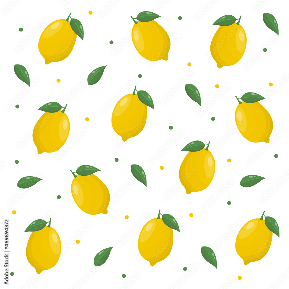 Lemon seamless pattern, vector pattern. On white background. Lemon seamless pattern, vector pattern. On white background.