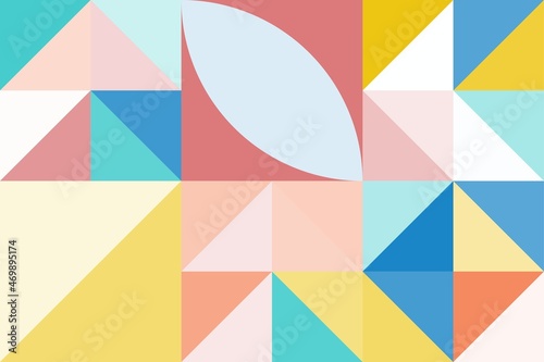 Minimal simple mosaic geometric colorful artistic background wallpaper design pattern