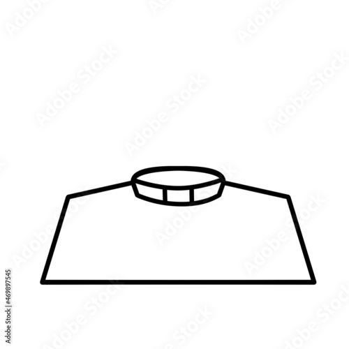Catholic priest. Symbol of religion and church. Black Church clothes. Shirt with a collar.