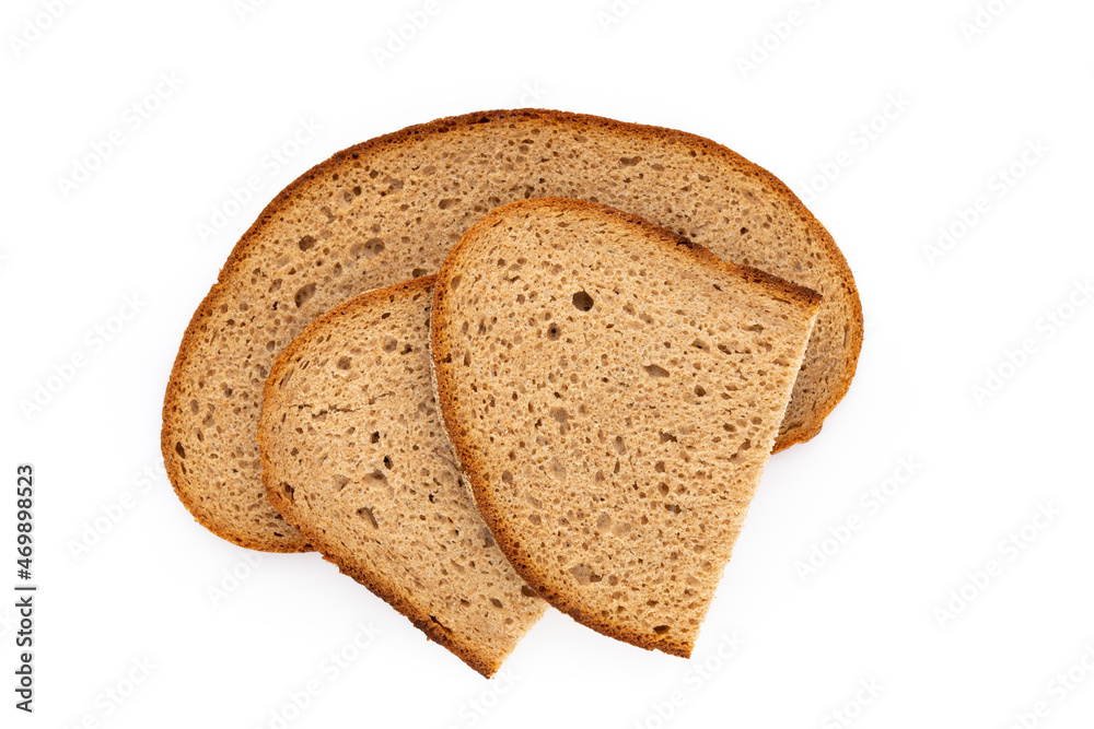 Rye bread isolated on white background. Rye bread isolated on white background.