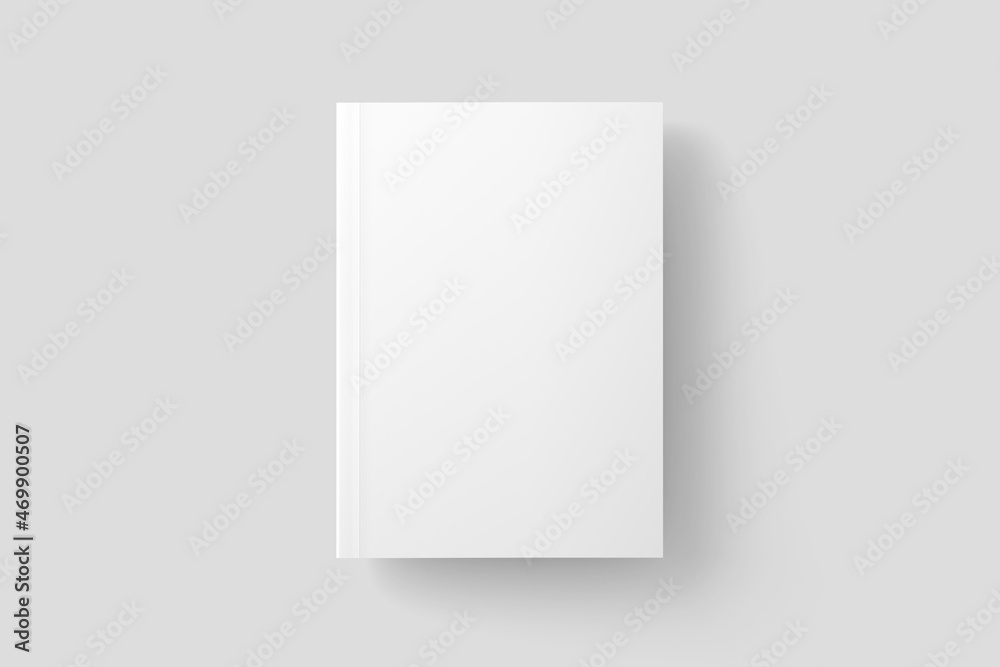 Softcover Book Cover White Blank Mockup