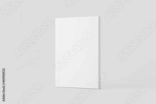 Softcover Book Cover White Blank Mockup photo