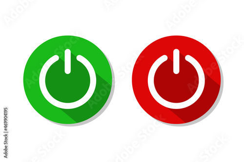 Power on off icon active button isolated on white background. EPS 10	