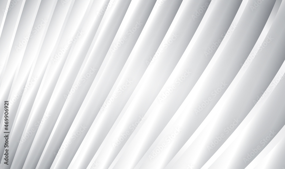 Obraz premium Abstract smooth elegant white fabric silk stripes texture soft background. Abstract white and gray gradient background. Background for ad, poster, template, business presentation. Vector illustration