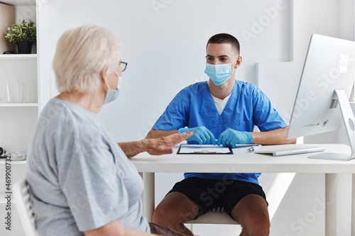 elderly patient hospital examination health treatment