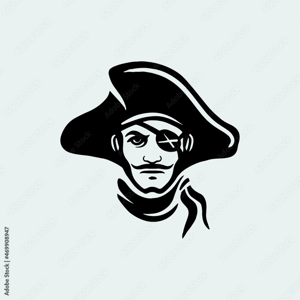 Man pirate vector illustration. Pirate illustration.