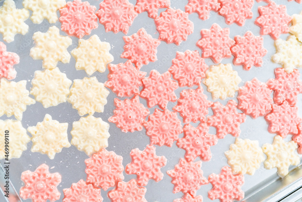 Fototapeta premium Chocolate snowflakes