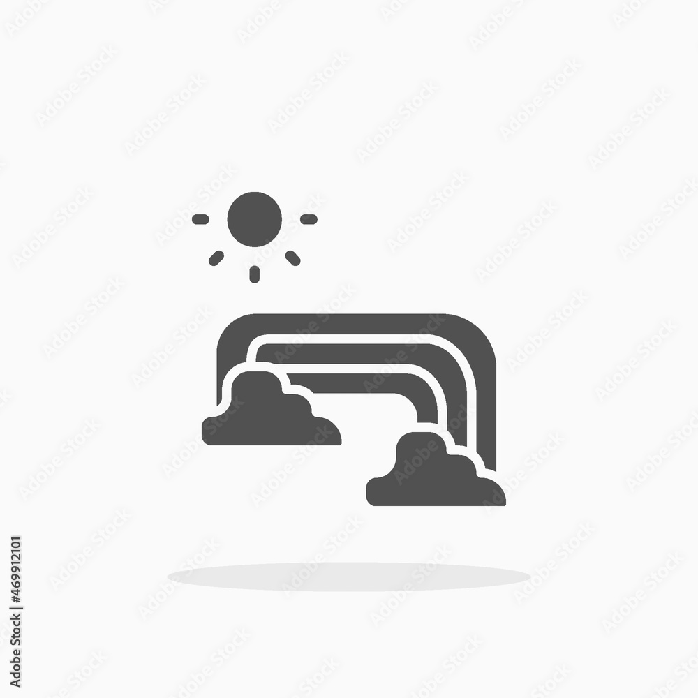 Rainbow icon. Vector illustration. Enjoy this icon for your project. Rainbow icon. Vector illustration. Enjoy this icon for your project.