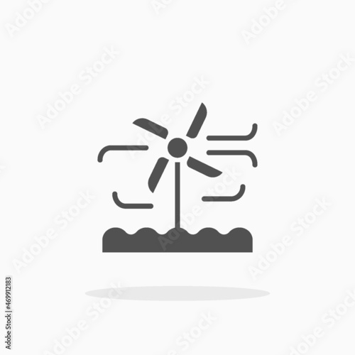 Wind Turbine icon. Vector illustration. Enjoy this icon for your project.