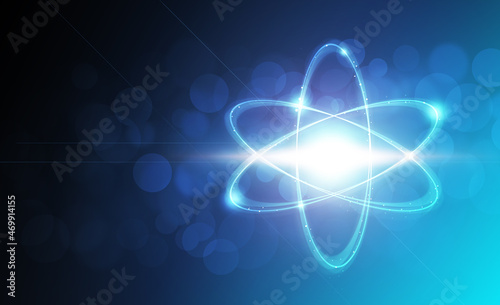 atomo, fisica energia, nucleare, energia atomica photo