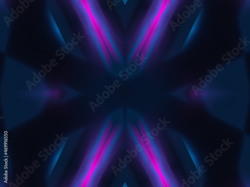 Bright abstract blurred background with bokeh. Blurred lights, neon glowing lines on a dark background.