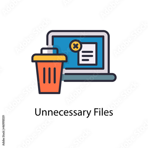 Unnecessary Files vector fill outline Icon Design illustration. Web And Mobile Application Symbol on White background EPS 10 File