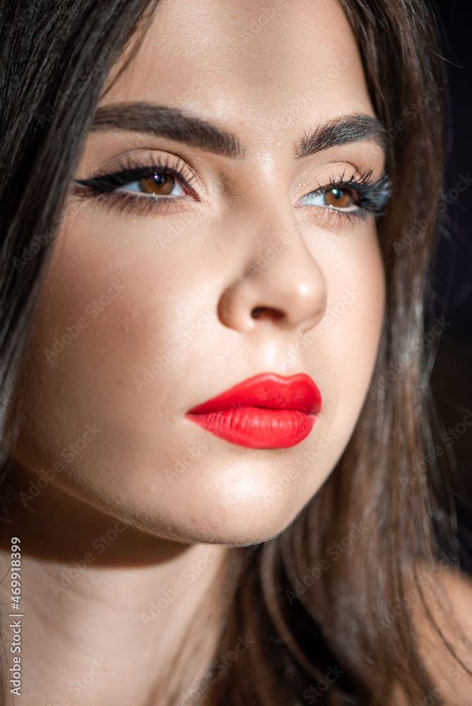 Smiling portrait of beautiful atractive fashion young woman. Smiling portrait of beautiful atractive fashion young woman.