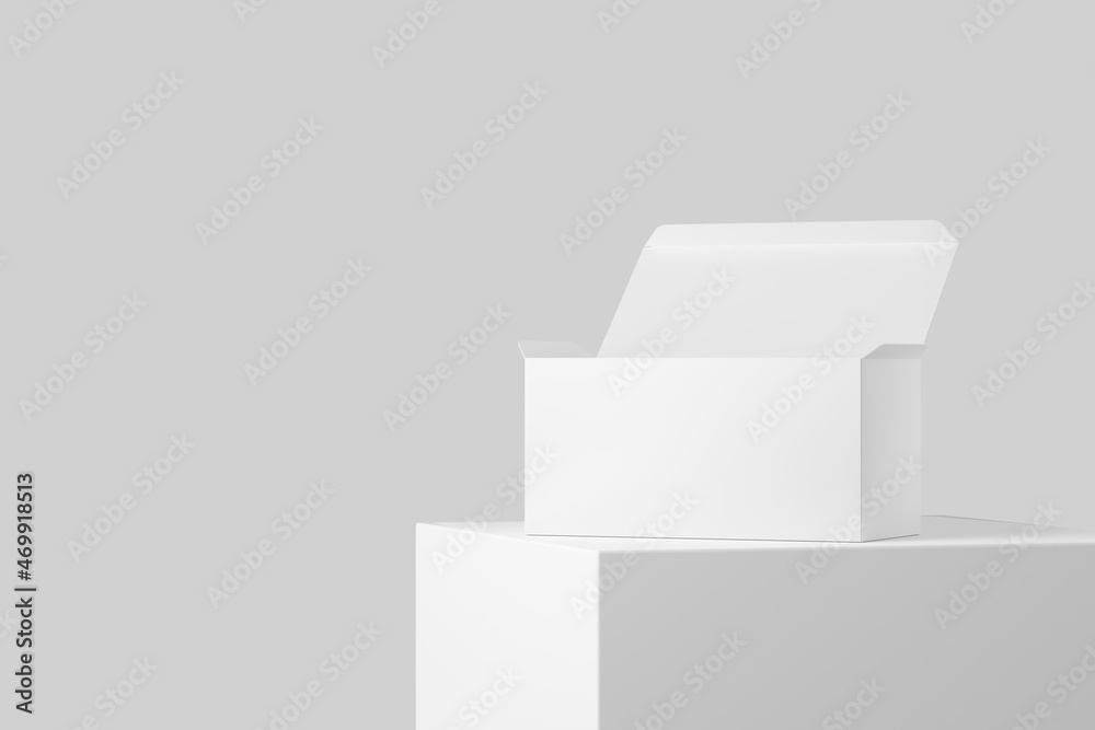 Wide Rectangle Box White Blank Mockup Wide Rectangle Box White Blank Mockup
