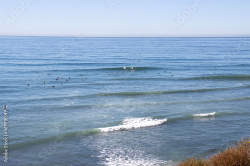 Swamis surfing point in San Diego