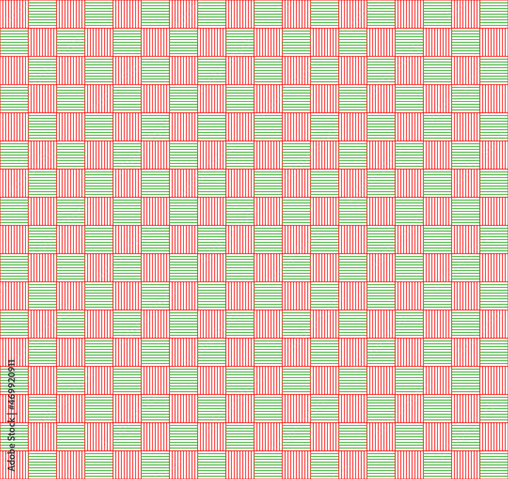 Pattern Line red green color background on white paper square, copy write postcard Christmas day, greeting card, textile Fabric Pattern Line red green color background on white paper square, copy write postcard Christmas day, greeting card, textile Fabric