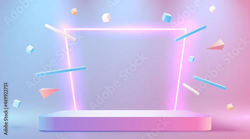 Abstract scene background. Product presentation, mock up, show cosmetic product, Podium, stage pedestal or platform.