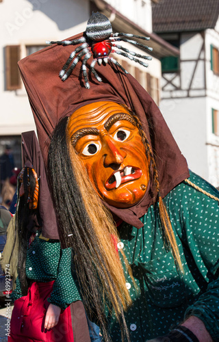 Swabian-Alemannic carnival „Fasnet“ in Buehl, South Germany_Baden Wuerttemberg, Germany, Europe photo