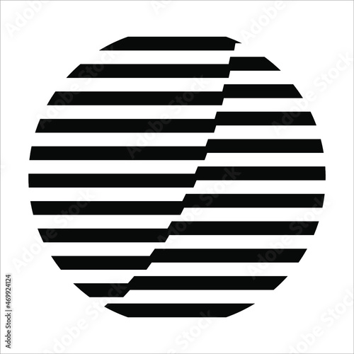 Lines Motifs Pattern Circle-Shaped. Decoration for Interior, Exterior, Carpet, Textile, Garment, Cloth, Silk, Tile, Plastic, Paper, Wrapping, Wallpaper, Pillow, Sofa, Background, Ect. Vector 