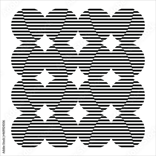 Lines Motifs Pattern Circle-Shaped. Decoration for Interior, Exterior, Carpet, Textile, Garment, Cloth, Silk, Tile, Plastic, Paper, Wrapping, Wallpaper, Pillow, Sofa, Background, Ect. Vector 